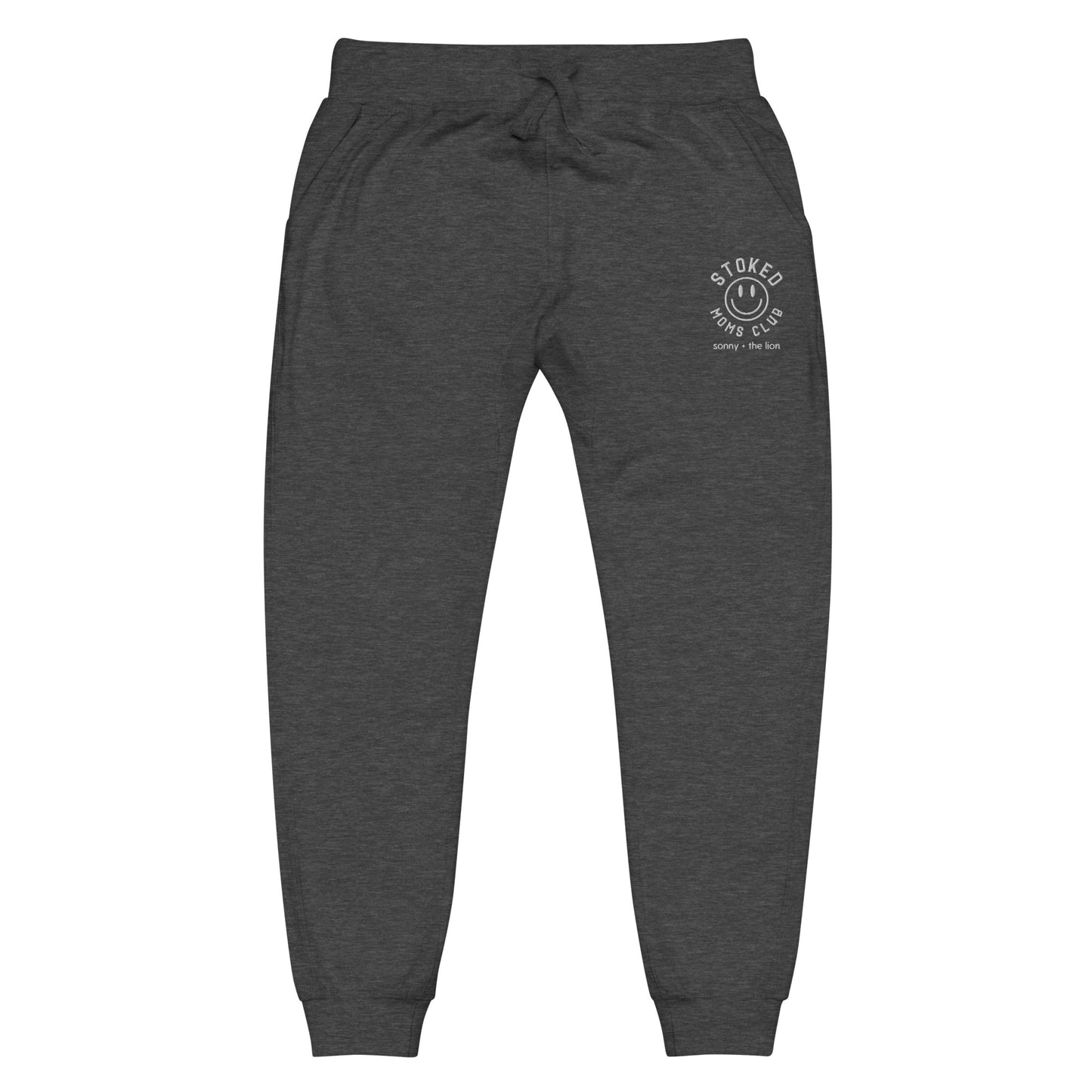 Stoked Moms Club Jogger - Charcoal/White