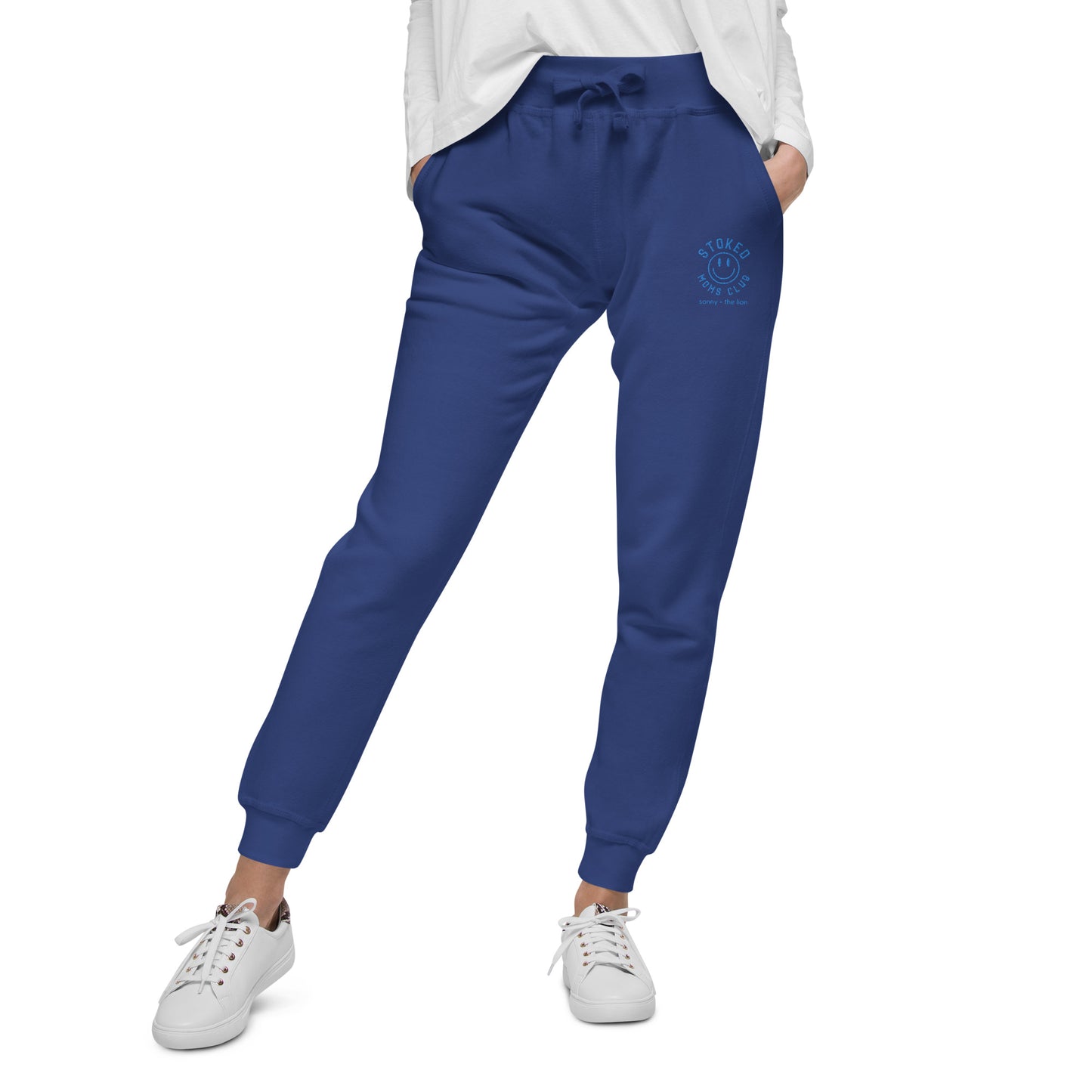 Stoked Moms Club Joggers - Royal/Teal
