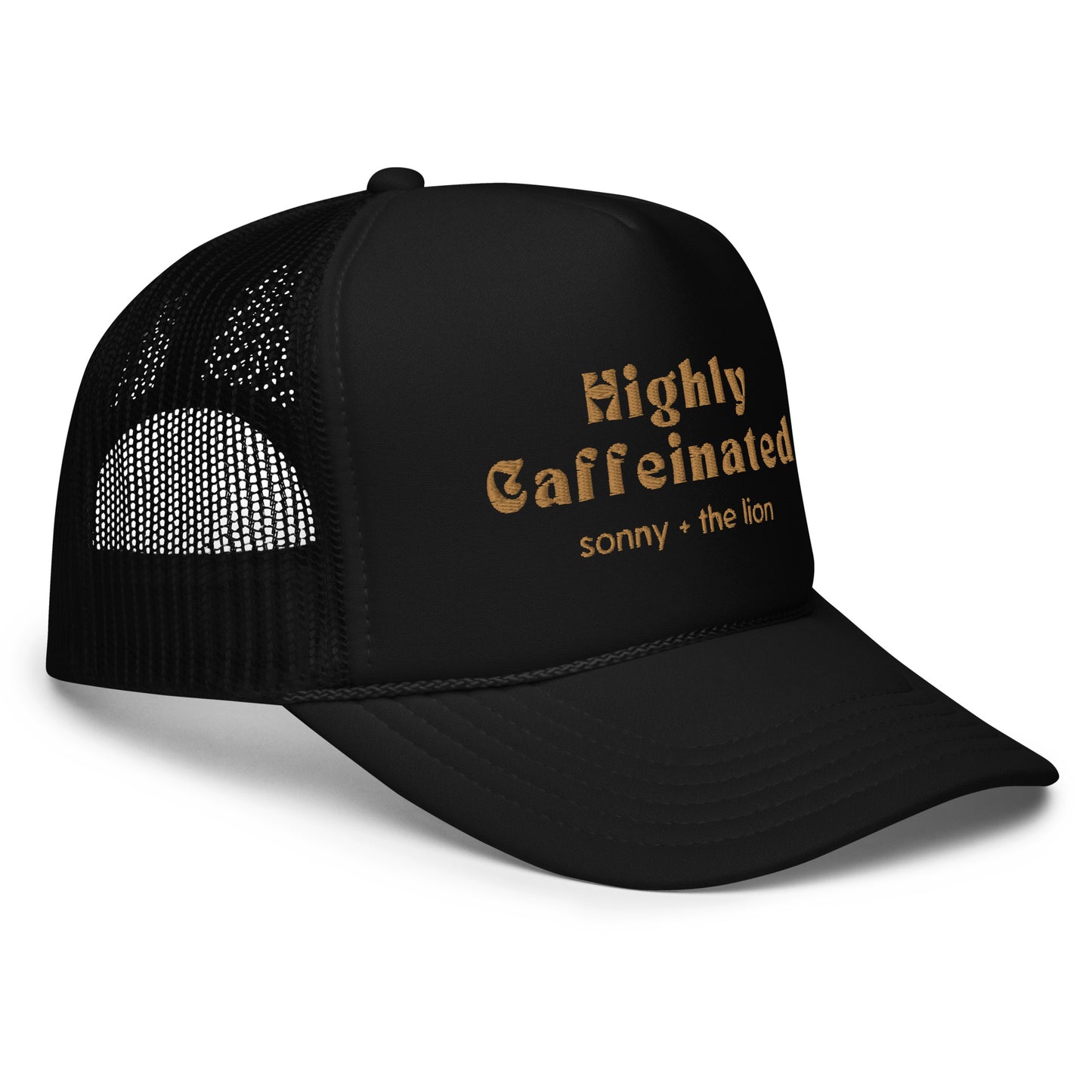 Highly Caffeinated Embroidered Foam Trucker Hat