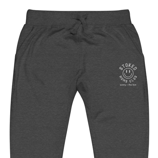 Stoked Moms Club Jogger - Charcoal/White